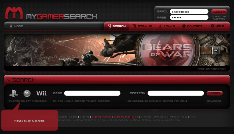 MyGamerSearch.com Website