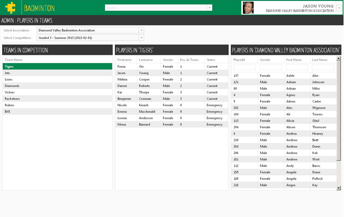 Badminton Manager